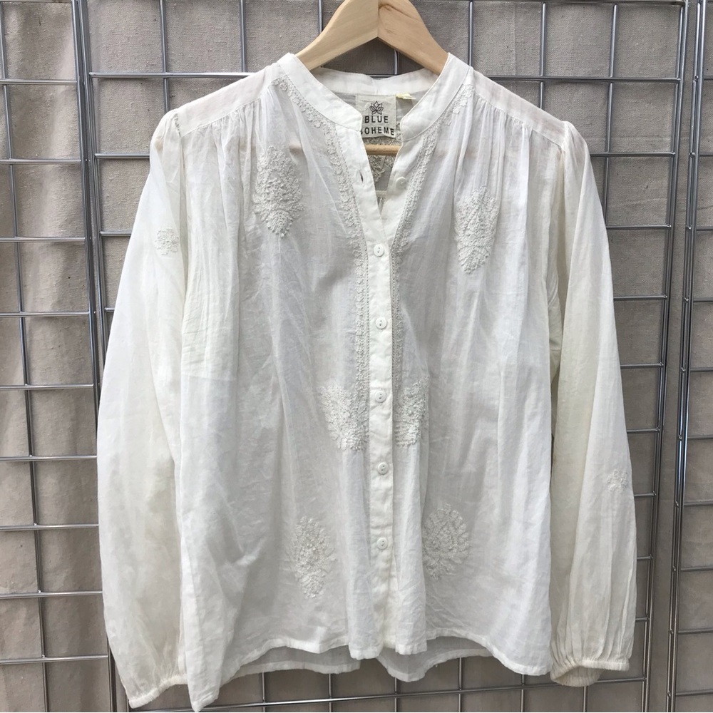 Boheme Ivory Embroidered Blouse
